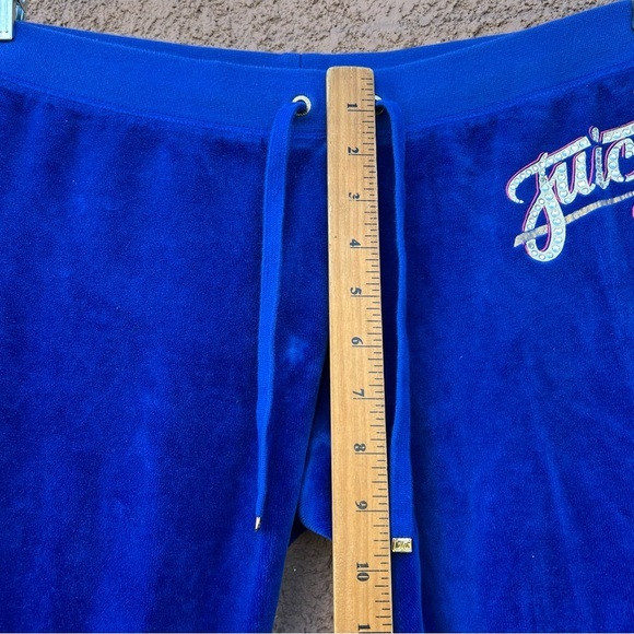 Juicy Couture Jogger Pants Women's Size XS Blue Velour w Back Pockets Cozy Y2K - Picture 15 of 17